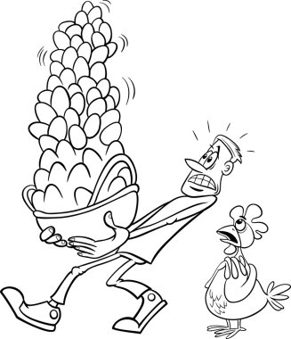 boyama kitabı bir sepet içinde tüm yumurtaları