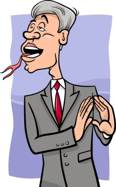 speaking with forked tongue cartoon clipart