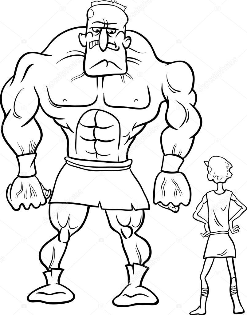 david and goliath cartoon coloring book stock vector image by c izakowski 57141557 coloriage de crabe facile
