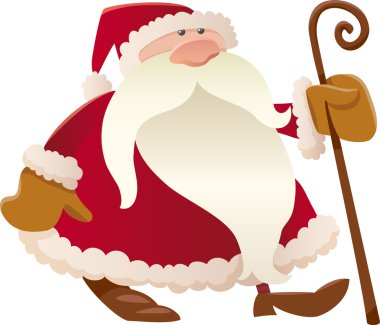 Noel Baba kamışı karikatür ile