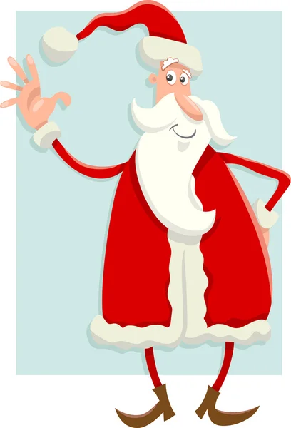 Santa Claus flaches Design Cartoon — Stockvektor