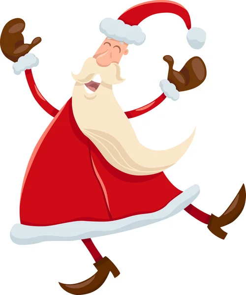 Babbo Natale cartone animato illustrazione — Vettoriale Stock