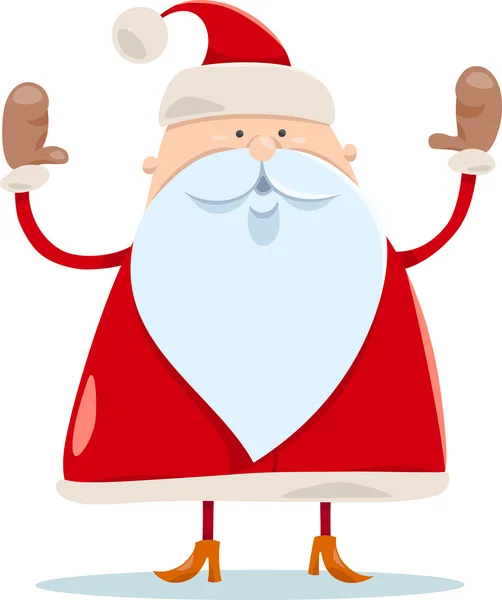 Niedliche Weihnachtsmann-Karikatur — Stockvektor