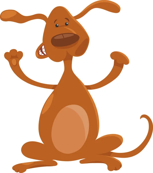 Stojący szczęśliwy zabawny pies cartoon — Wektor stockowy