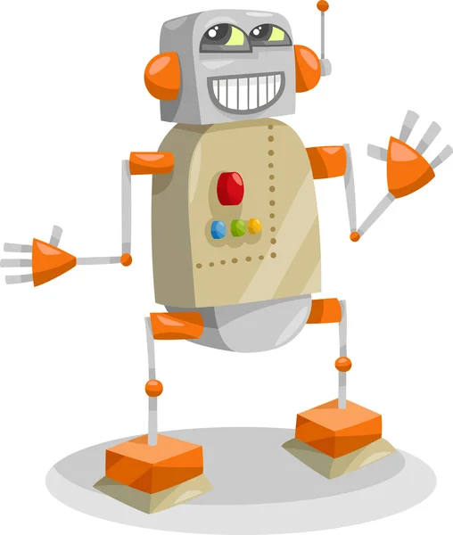 Fantasy Roboter Cartoon Illustration — Stockvektor