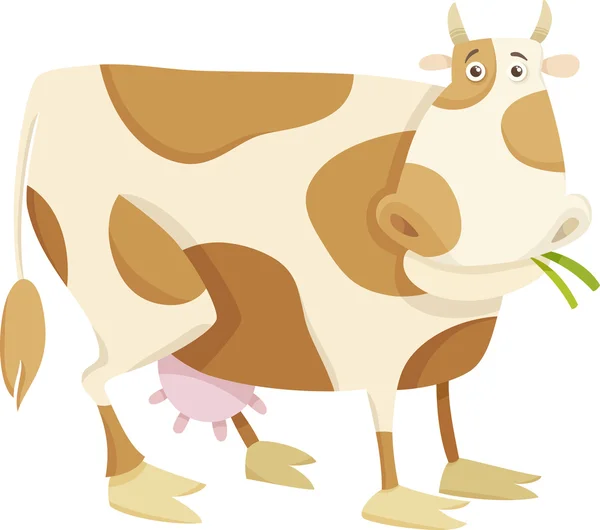 Ilustracja kreskówka krowa gospodarstwa — Wektor stockowy