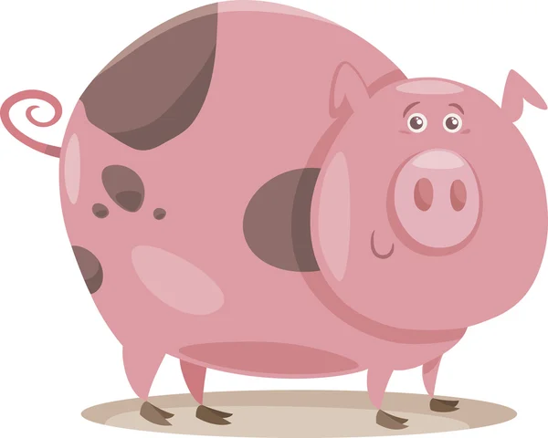 Pig farm animal cartoon illustration — Wektor stockowy