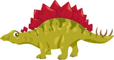 Stegosaurus dinozor karikatür çizimi