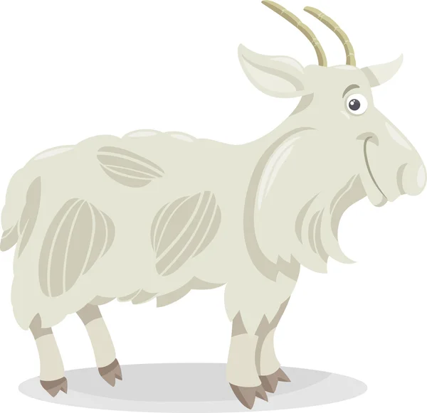 Ilustración de dibujos animados de animales de granja de cabra — Vector de stock