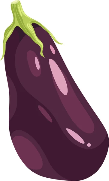 Aubergine vegetabiliska tecknad bild — Stock vektor