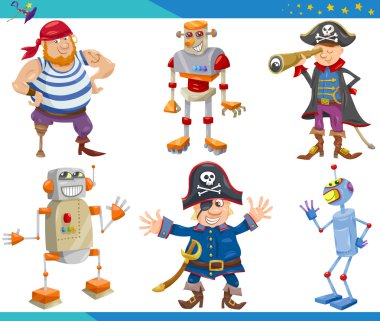 çizgi film fantastik karakter kümesi