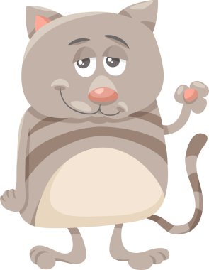 kedi karakter karikatür çizimi