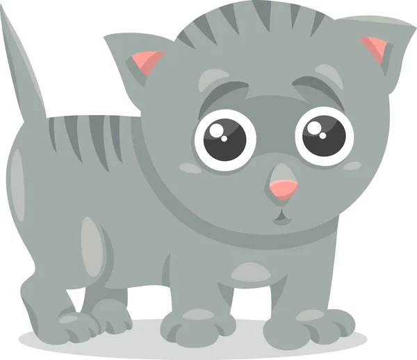 Kätzchen Charakter Cartoon-Illustration — Stockvektor