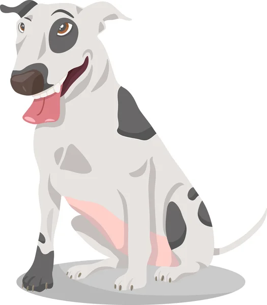 Bullterrier Hund Cartoon Illustration — Stockvektor
