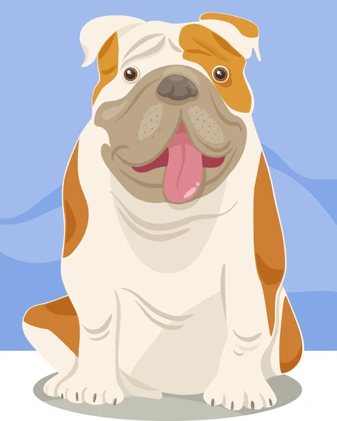 Inglese bulldog cane cartone animato — Vettoriale Stock