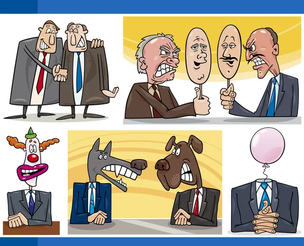 Cartoon politik begrepp set — Stock vektor