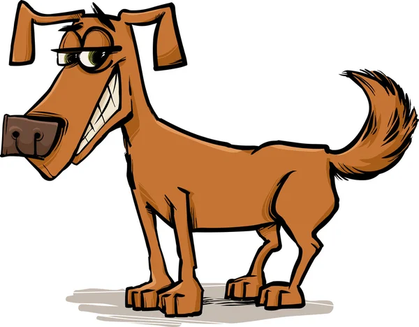 Lindo perro personaje bosquejo dibujos animados — Vector de stock