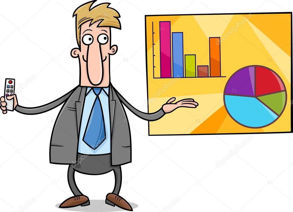 Kaufmann Pr sentation Cartoon Abbildung Stockvektor Kaufmann Pr sentation Cartoon Abbildung Stockvektor