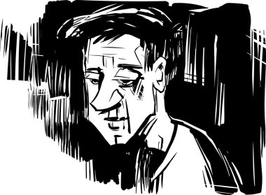 düşünen adam kroki çizim şekil