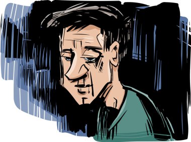 düşünme adam çizim şekil