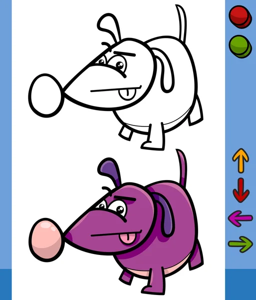 Juego de perro personaje ilustración de dibujos animados — Archivo Imágenes Vectoriales
