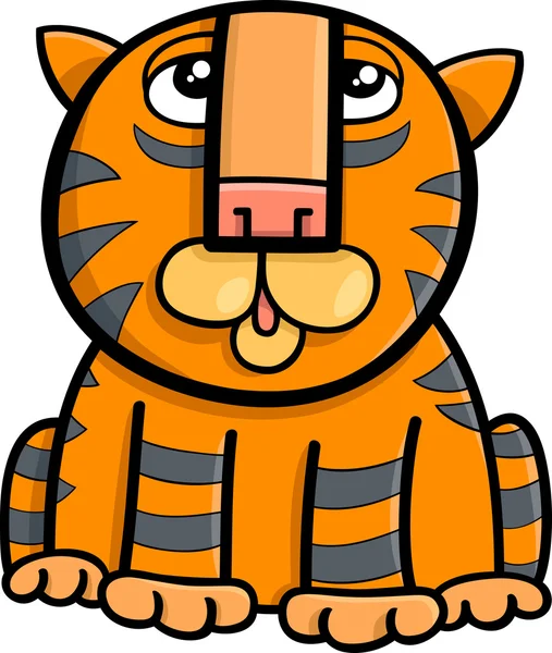 Tiger animal desenho animado ilustração — Vetor de Stock