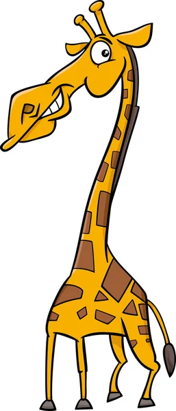 Girafe animal dessin animé illustration — Image vectorielle