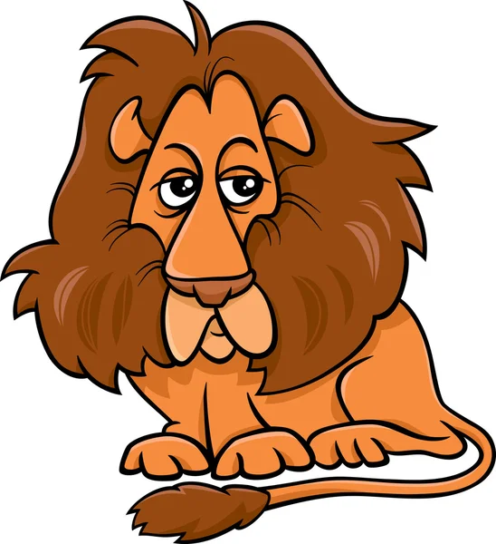 Lion animal cartoon illustration — Stock Vector