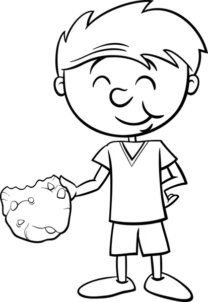 Vectores de stock de Niño comiendo caricatura, ilustraciones de Niño