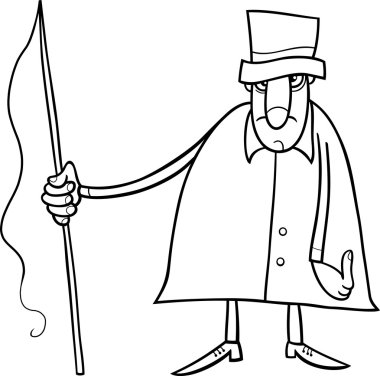 Arabacı karakter boyama sayfası