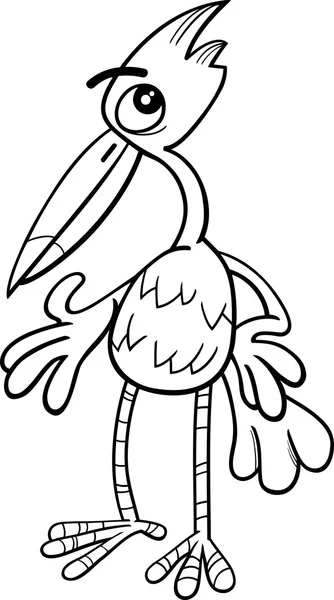 Fantaisie oiseau coloriage page — Image vectorielle