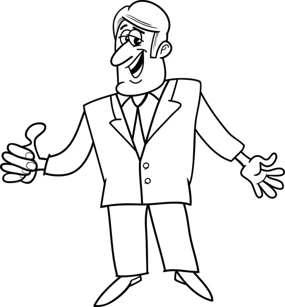 Ok uomo cartone animato illustrazione — Vettoriale Stock