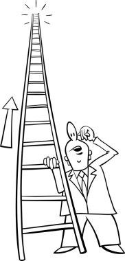 merdiven başarı karikatür