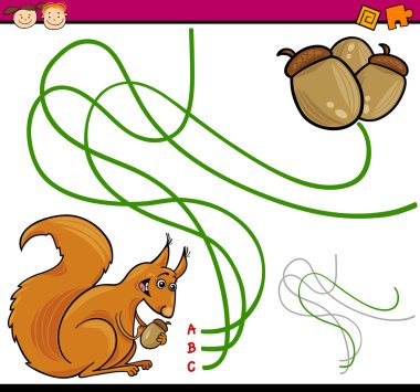 yol veya labirent çizgi film oyunu