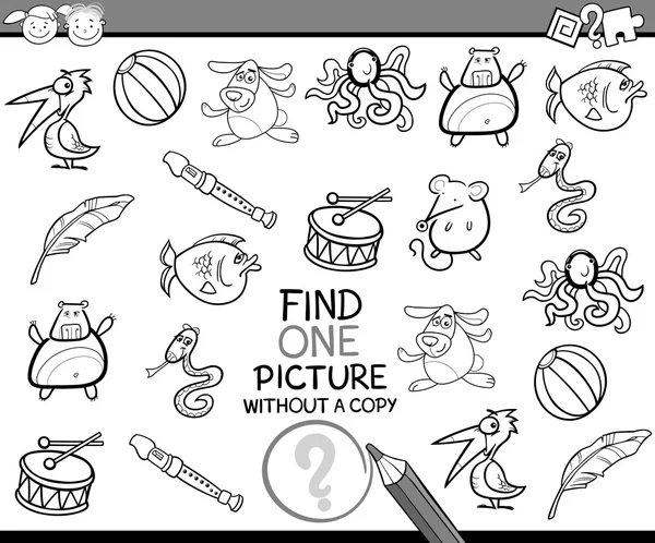 Encontrar una sola imagen juego de dibujos animados — Vector de stock