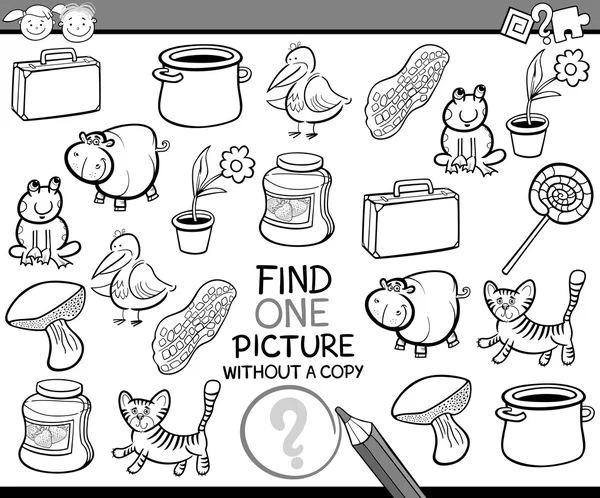 Encontrar una sola imagen juego de dibujos animados — Vector de stock
