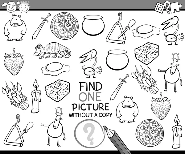 Find single picture game cartoon — Stock Vector