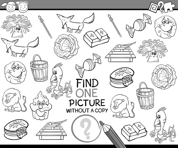 Find single picture game cartoon — Stock Vector