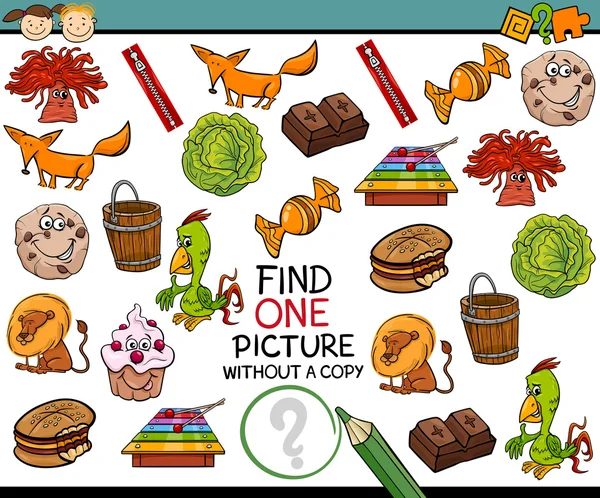 Find single picture game cartoon — Stock Vector