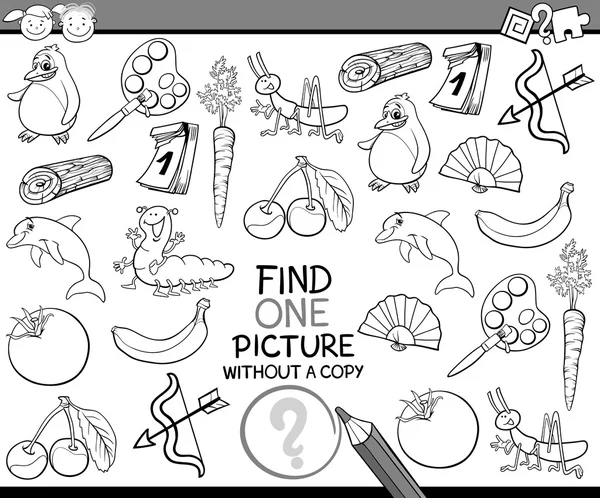 Encontrar una sola imagen juego de dibujos animados — Vector de stock