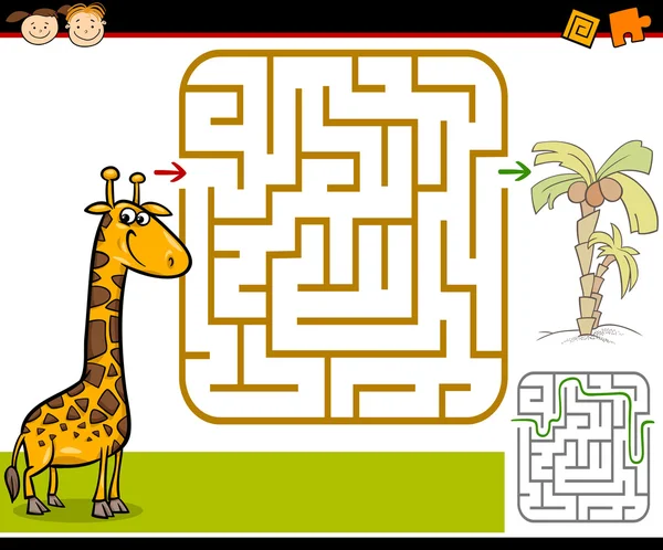 Cartoon labyrint eller labyrint spel — Stock vektor