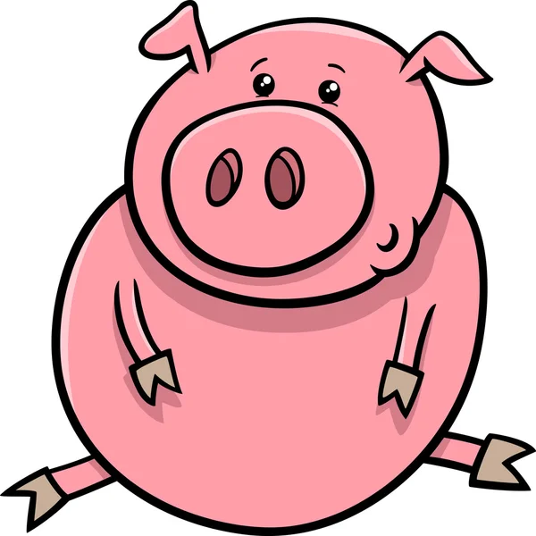 Petit cochon ou porcelet dessin animé — Image vectorielle