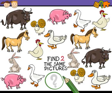 find same picture game cartoon clipart