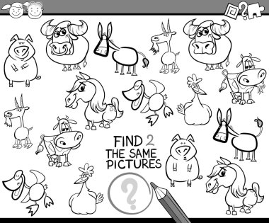 aynı resimler oyun çizgi film bulmak