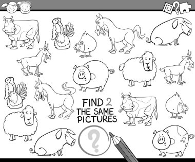 aynı resimler oyun çizgi film bulmak