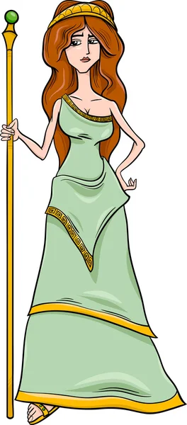 Greek goddess hera cartoon — Stock Vector