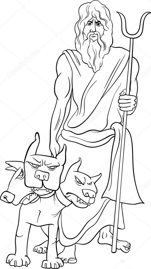 Griekse God Hades Kleurplaat Stockvector Izakowski 72257741