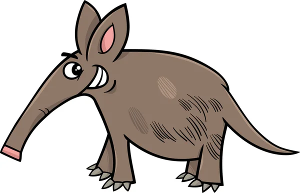 Aardvark animal desenho animado ilustração — Vetor de Stock