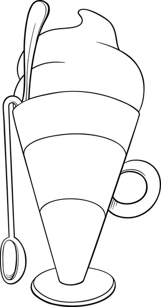 Latte macchiato kleurplaat — Stockvector