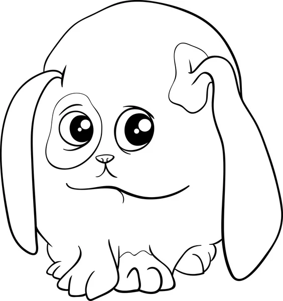 Baby bunny coloring page — Stock Vector